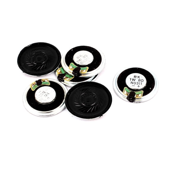 1W 36mm Diameter 8 Ohm Internal Magnet Speaker Loudspeaker 6Pcs