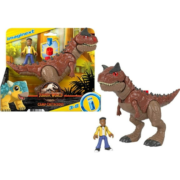 Imaginext Jurassic World Camp Cretaceous Carnotaurus ‘Toro’ Dinosaur & Darius Figure Set