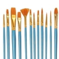 thumbnail image 1 of Juego de pinceles de pintura acrílica, 32/12 piezas de pinceles de artista de punta, pinceles de nailon para pintura de acuarela al óleo, pintura de modelo de cara y cuerpo, arte de uñas sidaley SH1105-70, 1 of 7