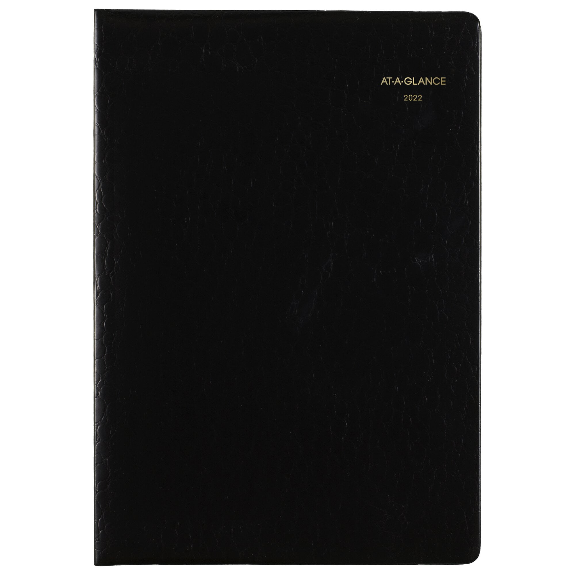 AT-A-GLANCE Designer Cover 13-Month Monthly Planner, 7' x 10', Black, January 2022 to January 2023 - 704320522