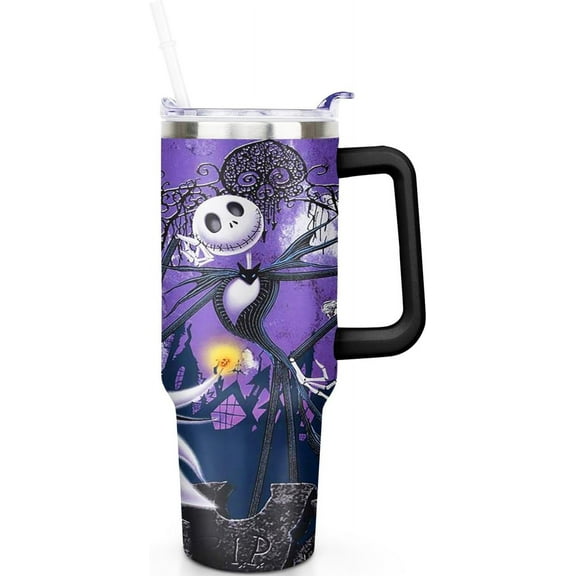40OZ Cartoon Tumbler with Handle, Vacuum Insulated Stainless Steel Thermal Cup, Keeps Drinks Cold & Hot Christmas Mother''s Day Father''s Day Gift