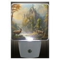 thumbnail image 3 of Deers in Magic Landscape Night Light LED Dusk to Dawn Auto Sensor Night Lamp Plug-in Nightlight for Bedroom Hallway Kitchen 2 PCs, 3 of 7