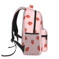 thumbnail image 3 of Easygdp Hand Drawn Strawberry Mochila Ergonómica Versátil para Laptop - Múltiples Bolsillos, Correas Ajustables, Unisex para Escuela, Viajes y Actividades al Aire Libre-One Size, 3 of 5