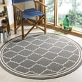 thumbnail image 2 of Safavieh Courtyard Amy Geometric Indoor/Outdoor Area Rug, Gray/Beige, 5'3" x 5'3" Round, 2 of 7