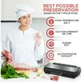 thumbnail image 4 of NutriChef Scelleuse sous Vide, Économiseur d'Aliments, Système de Scellage Automatique pour la Conservation des Aliments, Inclut Kit de Démarrage, Testé en Laboratoire, Modes Aliments Secs et Humides, Voyants Led, 12 Pouces, Acier Inoxydable, 4 of 5