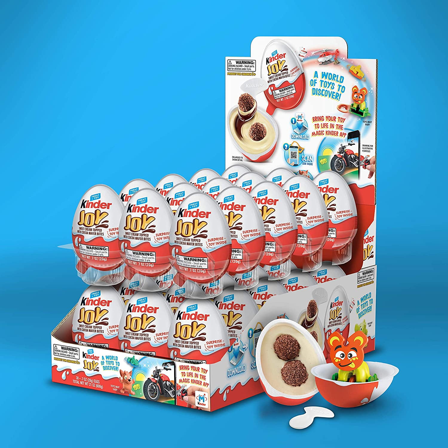 Kinder Joy Surprise Eggs With Toy Inside: 12-Piece Box Candy Warehouse ...