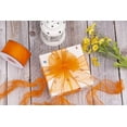 thumbnail image 3 of Joycrosso 4 Inch Tangerine Wired Organza Ribbon - 20 Yards Sheer Decorative Ribbon for Gift Wrapping, Wedding Decor, Christmas Tree, Crafts & DIY Projects, 3 of 6