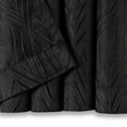 thumbnail image 2 of Chanasya 2-Panel Classy Embossed Leaf Textured Curtains - Back Tab, Ring Tab - for Windows Living Room Bedroom - Partial Room Darkening Drapes for Privacy - 52 x 63 Inches - Black, 2 of 5
