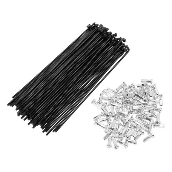 72 Set 14G Bicycle Spokes 126mm Bike Wheel Spokes Carbon Steel Black