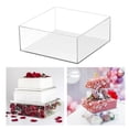 thumbnail image 1 of Caja de Acrílico Tablero de Exhibición de Pastel Rellenable de Acrílico Transparente, Soporte de Flores de Bricolaje Decorativo, Caja de Pastel de Acr 35cmx35cmx12cm Soledad soporte de pastel de acrílico, 1 of 10