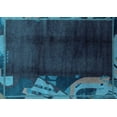 thumbnail image 1 of Ahgly Company Indoor Rectangle Abstract Light Blue Modern Area Rugs, 5' x 7', 1 of 4