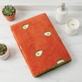 thumbnail image 6 of REGALWOVEN 1 Pack Thick Soft Coral Fleece Bath Towel with Cute Fruit Embroidery, Super Absorbent for Bathroom, Gym, Spa, Pool, Sports Red 55" x 28", 6 of 7
