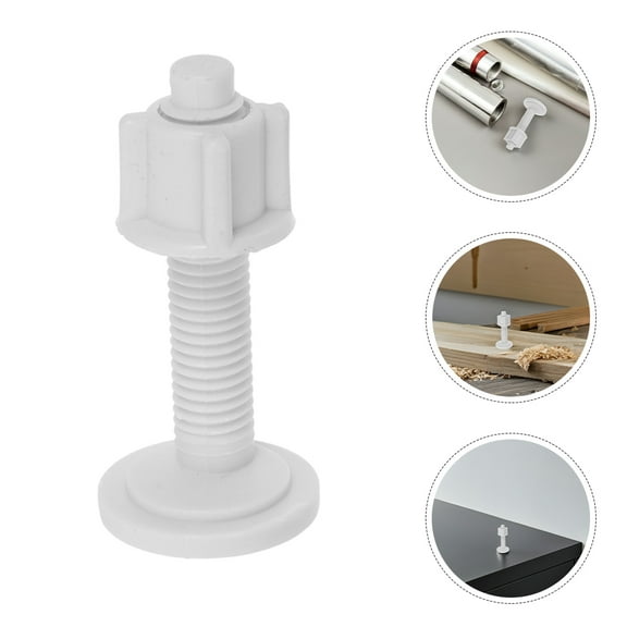 OUNONA  8 Pcs Plastic Toilet Seat Screw Lid Screws Replacement White
