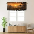thumbnail image 2 of Fall Deer Forest Kitchen Valance Curtain Rod Pocket Wildlife Animal Elk Trees Autumn Hunting Lodge Thermal Insulated Room Darkening Curtain for Dinning Room 54 by 18 in, 1 Panel, 2 of 6