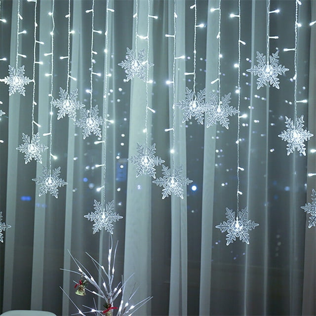 Staron 13ft Christmas Lights, LED Snowflake String Lights Party Wedding Holiday Indoor Outdoor Christmas Tree Decorations