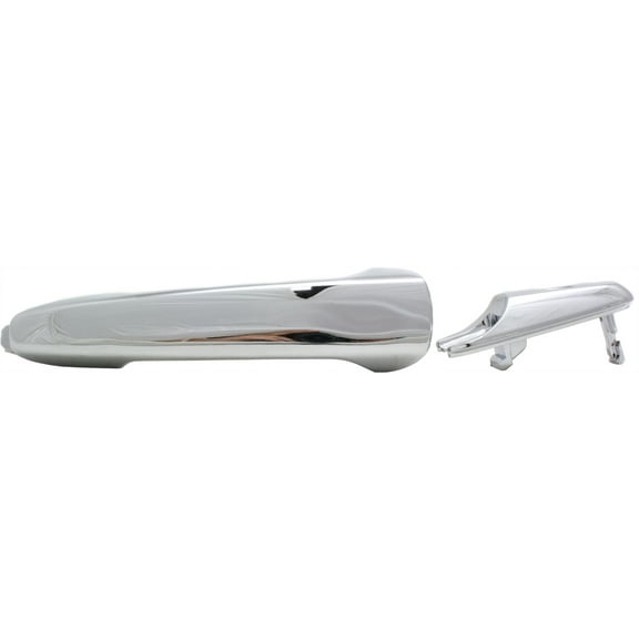 Exterior Door Handle Compatible with 2007-2010 Ford Edge Front, Driver Side Chrome With Cover