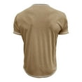 thumbnail image 5 of Kaemgyyd Men's Henley Shirt Soft Button Collar Short Sleeve Summer Tee Casual Color Block Beach Golf Workout Tops, 5 of 6