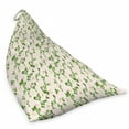 thumbnail image 2 of Floral Lounger Chair Bag, Repeating Pastel Rose Flowers Naive Simple Illustration, High Capacity Storage with Handle Container, Lounger Size, Fern Green Ivory, by Ambesonne, 2 of 5