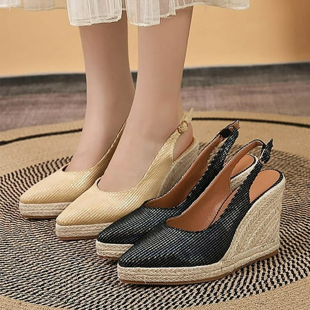 

TOWED22 Wedges For Women Women Casual Walking Comfortable Wedge Sandals Retro Summer Beach Soft Sandals Sandals For Women