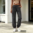 thumbnail image 2 of GUACER Joggers for Women Casual Drawstring Elastic Waist with Pockets Lightweight Cargo Pants Streetwear, 2 of 8
