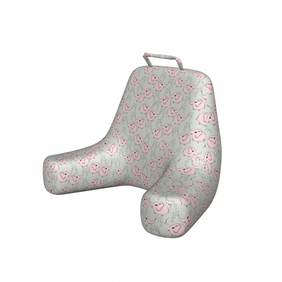 Pastel Reading Pillow Cover, Cartoon New Born Celebration Playroom Toddler Themed, Unstuffed Printed Bed Rest Case from Soft Fabric, XL Size, Rose Pearl, by Ambesonne