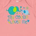 thumbnail image 4 of Inktastic My Cousin Loves Me Cute Elephants Boys or Girls Baby Bodysuit, 4 of 5