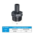 thumbnail image 5 of Uxcell Barb Hose Fitting, Barbed Male Thread Pipe Connector Adapter Gray 16mm 3, 5 of 5