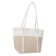 thumbnail image 4 of Bolso Paja Portátil Un Hombro para Desplazamientos Informales Gran Capacidad Con Empalme PU Tejido A Mano para La Playa 8355 (blanco) Blanco, 4 of 9