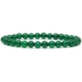 thumbnail image 1 of Bracelet Extensible Unisexe en Perles Rondes de 6 mm en Agate Verte Naturelle de Qualité A 7 Pouces, 1 of 5