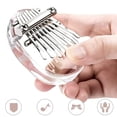 thumbnail image 3 of Mini Kalimba Thumb Piano 8 teclas, Piano de dedo acrílico portátil para niños y adultos, regalos musicales de bolsillo para principiantes Xemadio 222866-3, 3 of 9
