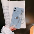 thumbnail image 6 of for iPhone 13 Pro 6.1" Case Gold Foil TPU,with Metal Bracelet Chain Butterfly Hand Strap,Clear Girly Glitter Leaf Bling Shockproof Case for iPhone 13 Pro 6.1"(Silver), 6 of 8