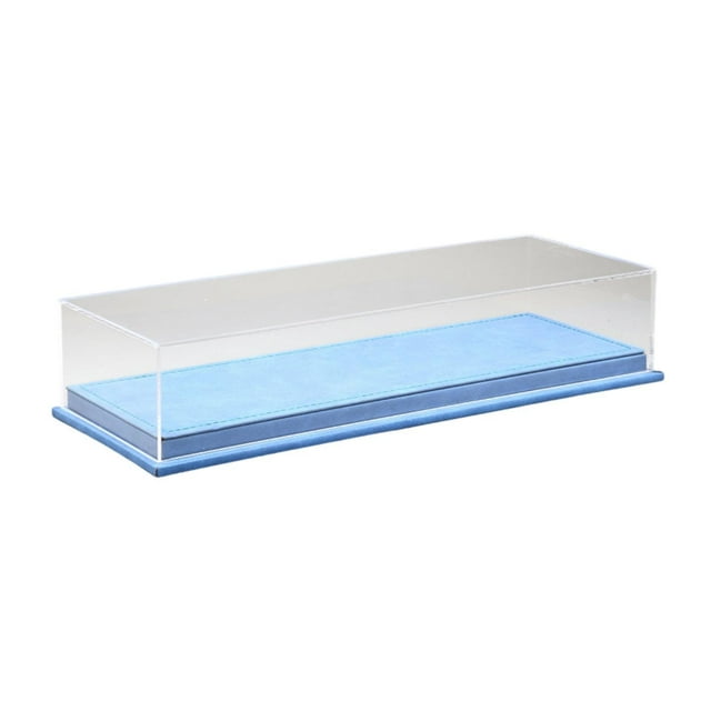 TISHITA Vitrine de Voiture Modèle 1/64 Boîte de Rangement Décorative Transparente Boîte d'Exposition pour Voiture Jouet Bleue