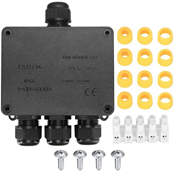 4 Way Junction Box IP68 Waterproof Electrical Cable Connector Box with terminal