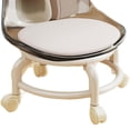 thumbnail image 6 of TISHITA Roller Seat Rolling Stool Multipurpose Shoe Changing with Backrest Stool Chair Pulley Stool for Fitness Library Salon Kitchen Grey, 6 of 8