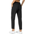 thumbnail image 5 of Women's Joggers Sweatpants Pants with Deep Pockets Ladies Stretch Workout Pants for Yoga,Golf, Athletic, Gym,Lounge,Travel, Work,Running Black Spandex, 5 of 7