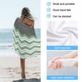 thumbnail image 4 of Beach Towel Green Waves Bath Pool Towels Grey Chevron Stripe Absorbent Beach Towel Soft Large Quick Dry Lightweight Camping Travel Sports Yoga Gym Swim Towels for Adult 35x70 Inch, 4 of 9