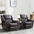 thumbnail image 3 of Ebello Home Inc Classic and Traditional Manual Recliner Chair with Comfortable Arms and Back Nut Brown, 3 of 5