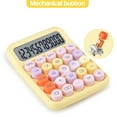 thumbnail image 4 of Fdelink High-Value Mechanical Keyboard Calculator Yellow,Creative Colorful Candy Colored Electronic Calculator 12 Digit Large Lcd Display and Big Round Buttons Typewriter Mechanical Key Calculator, 4 of 7