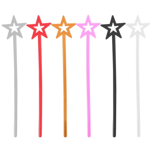 KAKOWELY 6 varitas de estrella para niñas, para disfraz de princesa hada, ideal para fiestas de cumpleaños y bodas.