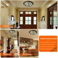 thumbnail image 4 of Tiffany Ceiling Light Fixtures 3-Light, Flush Mount 16" Wide Vintage Blue Stained Glass Lampshade Ceiling Lamp, 4 of 7