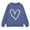 Light Blue, variant on KAUOD Girls Heart Print Sweatshirts Oversized Love Graphic Knit Pullover Sweater Teen Kids Long Sleeve Cotton Shirt Tops
