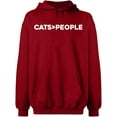 thumbnail image 2 of OXI Hoodie Sweatshirt - Cats>People, Basic Casual Hoodie for Men's and Women Fleece Hoodie Long Sleeve - Antiquee Cherry Small, 2 of 3