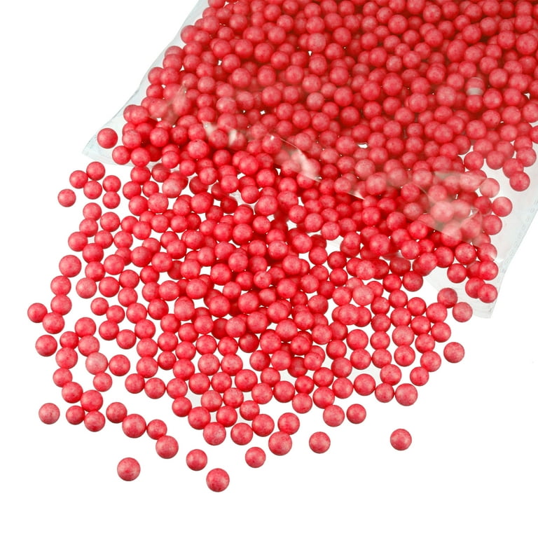 Uxcell 0.3 inch Red Polystyrene Foam Ball Beads for Crafts and Fillings 1 Pack
