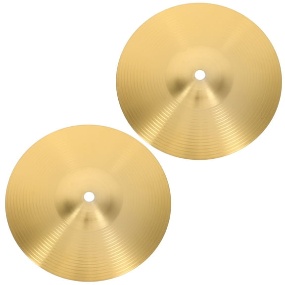 OULII Golden Drum Set Cymbals, Brass, Smooth Edges, Easy to Use, 2Pcs