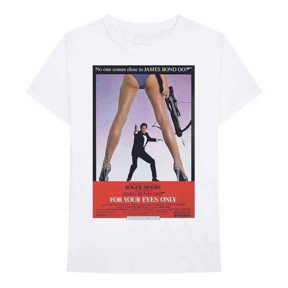 James Bond 007 Unisex T-Shirt For Your Eyes Poster (Small)