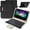 Black Case + Black Keyboard, variant on 10.1 inch Android Tablet Case with Keyboard, Removable Keyboard + PU Leather Folio Book Cover + Stand, Travel Portable Sleeve for iOS/Android/Windows System Tablet
