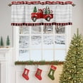 thumbnail image 4 of Kitchen Curtain Valances for Windows,Christmas Truck Pine Tree Cow Rod Pocket Small Valance, 4 of 8