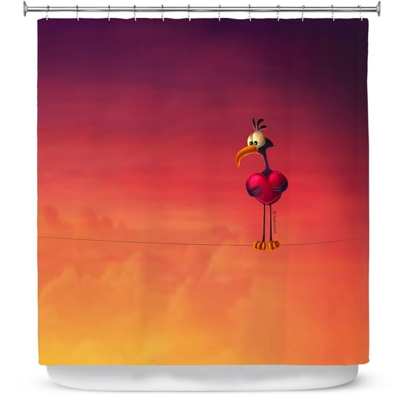 Shower Curtains 70" x 84" from DiaNoche Designs by Tooshtoosh - Only One Bird