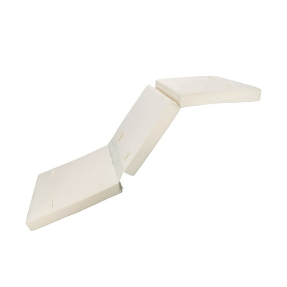 Three Folds Chaise Lounge Cushion - /. , Foam Lined For A Comfortable Seat. 27" W X 78.04" D 4" H, Cream Color / Model. Weather-, Relax.