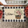 thumbnail image 2 of Fall Door Mat Outside,Pumpkin Eucalyptus Welcome Mat for Front Door,Thanksgiving Autumn Indoor Outdoor Non-Slip Rugs,Fall Doormat for Farmhouse Home Porch Decorations (Pink 30" x 17"), 2 of 6